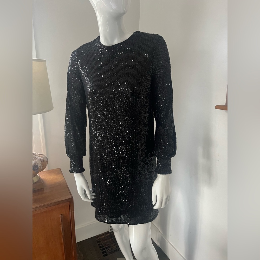 H&M Black Sequin Mini Dress